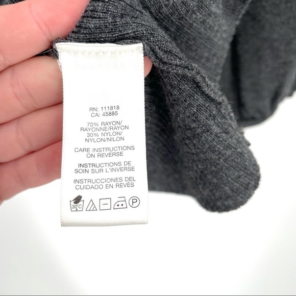 Michael Kors Gray VNeck Snap Button Cardigan - Picture 7 of 9